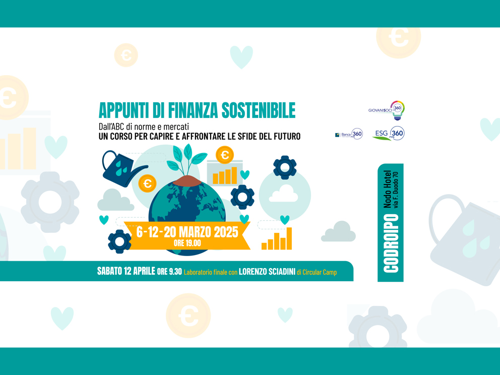 "Appunti di Finanza Sostenibile", nuova opportunità per i Giovani